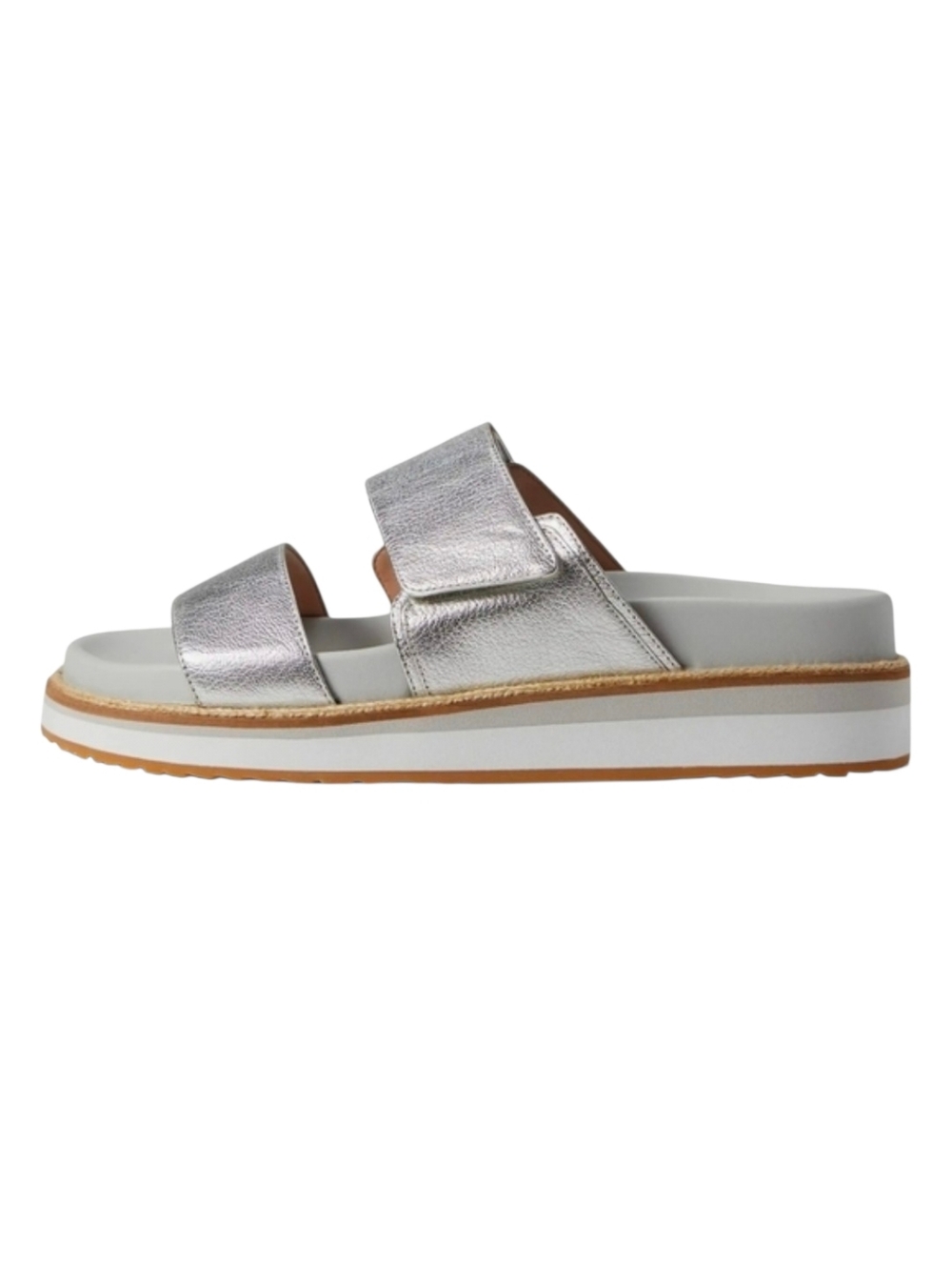 Cole Haan Cloudfeel Slide Sandal 32 mm Silver White Gray